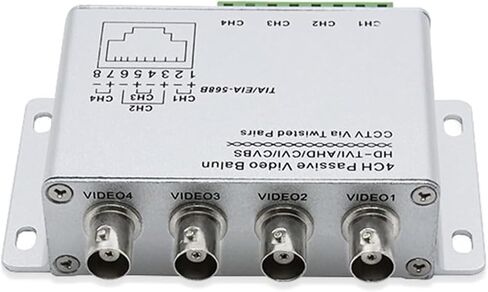 UTP 4 Channel Passive Video Balun BNC to RJ45 Networking Transceiver Adapter CVI for Surveillances Camera Systems Surveillances Video in Kuwait