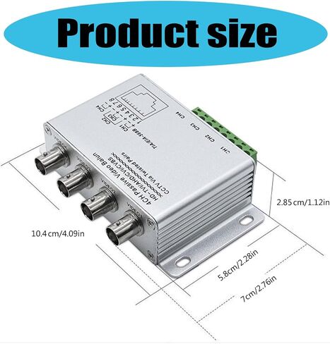 UTP 4 Channel Passive Video Balun BNC to RJ45 Networking Transceiver Adapter CVI for Surveillances Camera Systems Surveillances Video in Kuwait