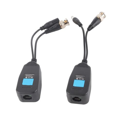 SUNGOOYUE Video Balun Passive CCTV Transceiver ABS BNC to RJ45 1 Pair DC to 60MHz 450m Range for HD CVI TVI AHD Camera Systems Home Store Warehouse in Kuwait