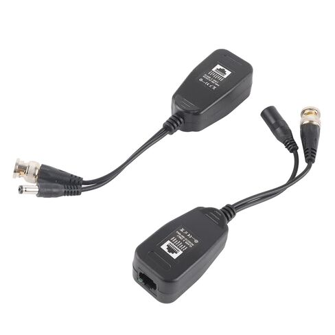 SUNGOOYUE Video Balun Passive CCTV Transceiver ABS BNC to RJ45 1 Pair DC to 60MHz 450m Range for HD CVI TVI AHD Camera Systems Home Store Warehouse in Kuwait