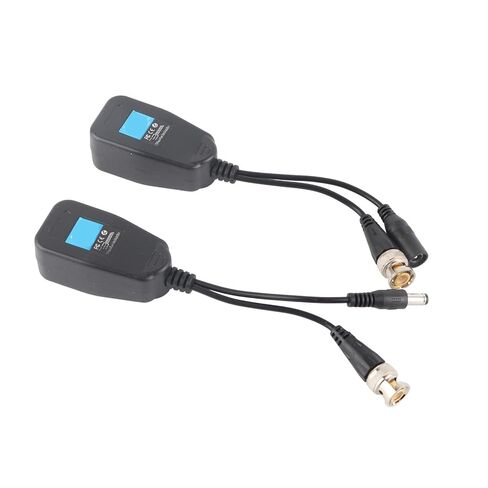 SUNGOOYUE Video Balun Passive CCTV Transceiver ABS BNC to RJ45 1 Pair DC to 60MHz 450m Range for HD CVI TVI AHD Camera Systems Home Store Warehouse in Kuwait