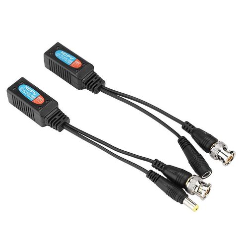 8MP Video Balun Transceiver, Transmits Power and Video Signals Twisted Pair, Supports HD CVI AHD TVI CVBS, with LED, for CCTV Security Camera System 12V to 48V in Kuwait
