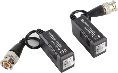 SUNGOOYUE Passive Video Balun Transceiver ABS BNC to CAT5 UTP Adapter 600m HD CVI TVI AHD Surge Protection Compact CCTV Video Transmission for Cameras DVR Installers in Kuwait