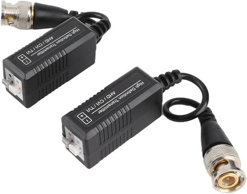 SUNGOOYUE Passive Video Balun Transceiver ABS BNC to CAT5 UTP Adapter 600m HD CVI TVI AHD Surge Protection Compact CCTV Video Transmission for Cameras DVR Installers in Kuwait