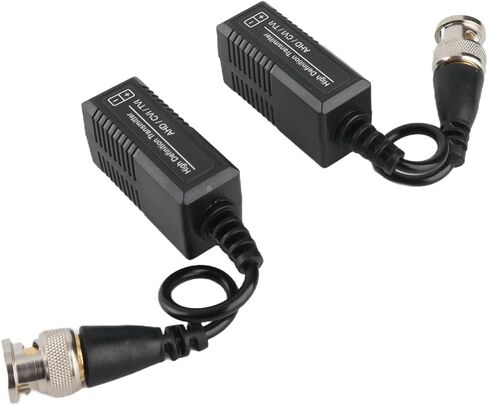 SUNGOOYUE Passive Video Balun Transceiver ABS BNC to CAT5 UTP Adapter 600m HD CVI TVI AHD Surge Protection Compact CCTV Video Transmission for Cameras DVR Installers in Kuwait