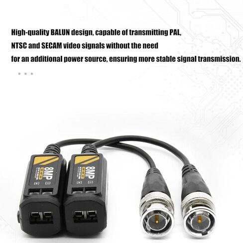 Multiple Format Video Transmitters for AHDs CVI TVIs CVBS Signals Passive Twisted Pair Design Ensures Stable Long Distances Surveillances Installation Long Distances Video Signals Transmitters in Kuwait