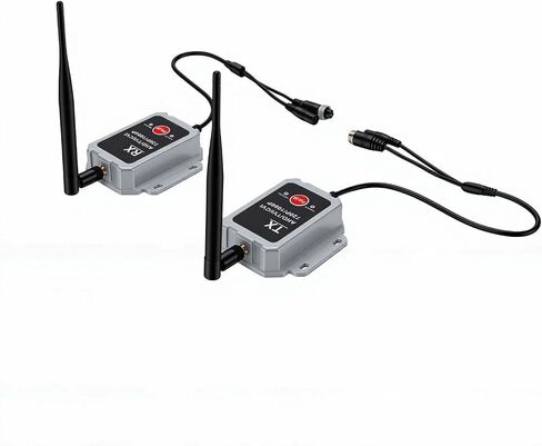 Akozon 2.4G Wireless Camera Video Transmitter and Receiver Kit 200-300 Meter Range for AHD TVI CVI Cameras with Weatherproof Watertight Design for Trailers RVs Trucks in Kuwait