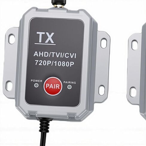 Akozon 2.4G Wireless Camera Video Transmitter and Receiver Kit 200-300 Meter Range for AHD TVI CVI Cameras with Weatherproof Watertight Design for Trailers RVs Trucks in Kuwait