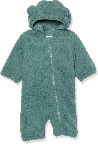 Amazon Essentials Unisex Babies' Hooded Sherpa Fleece Bunting Suit in Kuwait
