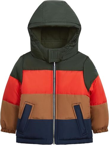 OshKosh B’gosh Baby Boys Ski Jacket and Snowbib Snowsuit Set, Orange Olive Colorblock, 12 Months in Kuwait