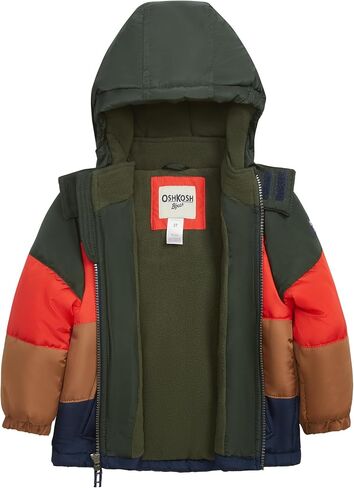 OshKosh B’gosh Baby Boys Ski Jacket and Snowbib Snowsuit Set, Orange Olive Colorblock, 12 Months in Kuwait
