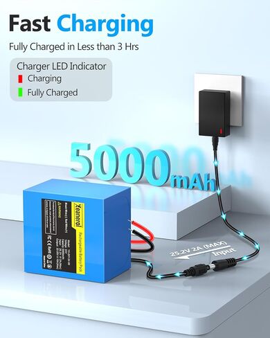 12V 15000mAh Rechargeable Battery Pack with Charger, Replacement Lithium Battery Compatible with 12 Volt Devices RC Car, LED Light Strip, DIY, Boat, Robot, CCTV Camera in Saudi Arabia