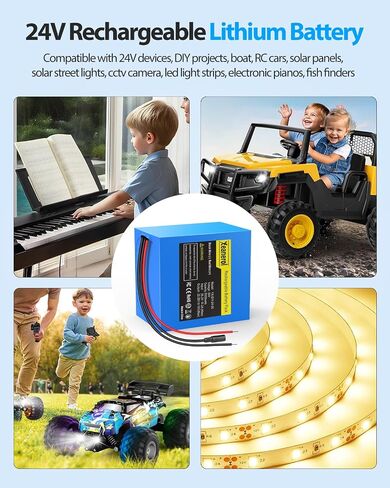 12V 15000mAh Rechargeable Battery Pack with Charger, Replacement Lithium Battery Compatible with 12 Volt Devices RC Car, LED Light Strip, DIY, Boat, Robot, CCTV Camera in Saudi Arabia