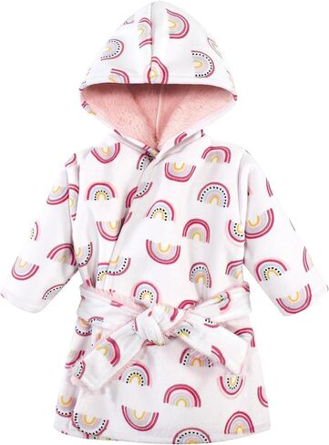Hudson Baby Unisex Baby Mink with Faux Fur Lining Pool and Beach Robe Cover-ups, Modern Rainbow, 0-6 Months in Kuwait