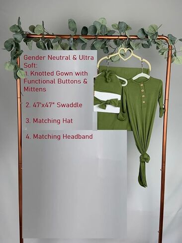Wild Flowers Mommy Robe for Hospital and Delivery- Optional Matching Color Baby Swaddle Knotted Gown Hat Headband Bundles - Plus Size Mommy Robe, 18 Months in Kuwait