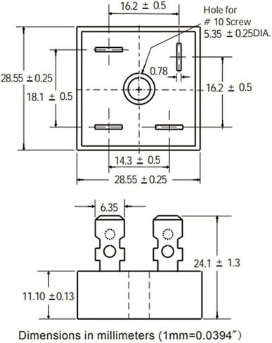 10/20/50/100/200Pcs KBPC610 Bridge Rectifier DIP-4 Square 6A/1000V(200Pcs) in Kuwait