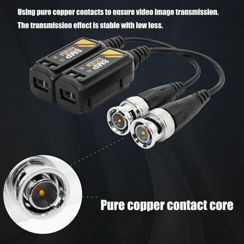 Ranges CCTV Video Balun Transmitters for 4HD Format Toolless Installation Design for Industrial Site Security Networking Long Distances Video Signals Transmitters in Kuwait