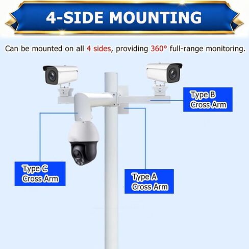 Security Camera Pole 6.6 8.2 9.8 11.5 13ft，Mobile Steel Surveillance Post Stand with Lockable Storage Box & 4 360° Casters，Detachable CCTV Pole Mount(ligjt Grey,11 1/2 ft(3.5m) Pole) in Kuwait