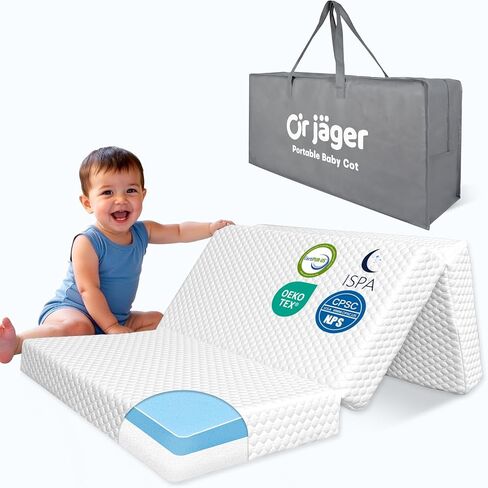 Pack and Play Mattress 38"x26"x3", Plush Memory Foam Crib Mattress Pad with Breathable Cover, Dual Sided Comfort for Baby Toddler, Removable Washable Cover in Kuwait