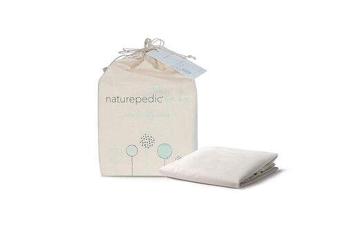 Naturepedic Organic Contoured Changing Pad Cover - Easy to Clean, Lightweight & Portable - Comfort 2-Sided and 4-Sided Baby Diaper Changing Pad Cover - 16" x 31" in Kuwait