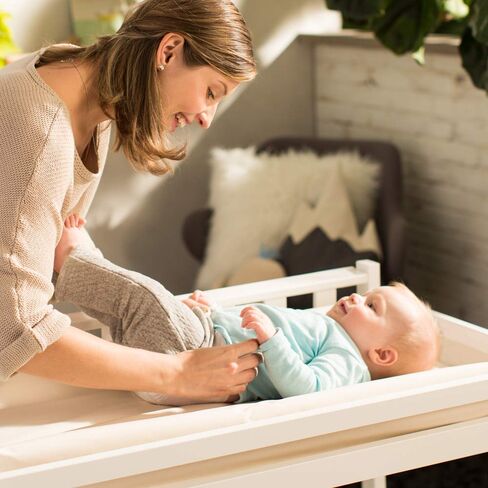 Naturepedic Organic Contoured Changing Pad Cover - Easy to Clean, Lightweight & Portable - Comfort 2-Sided and 4-Sided Baby Diaper Changing Pad Cover - 16" x 31" in Kuwait