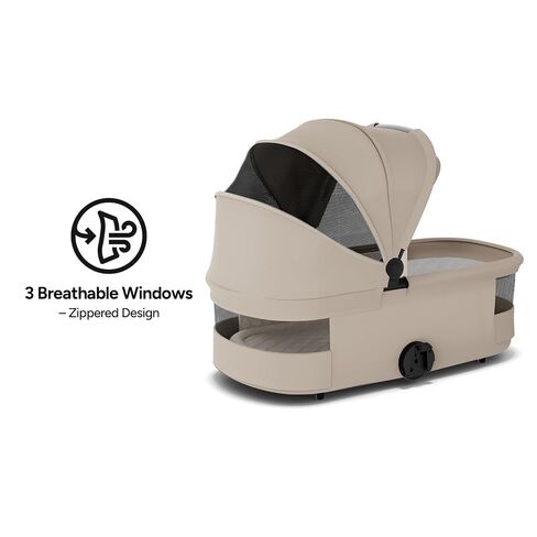 mompush Vira Bassinet for Newborns, UPF 50+ Extendable Canopy, Breathable Mattress with Machine-Washable Cover, All-Weather Protection, Carry Handle in Kuwait