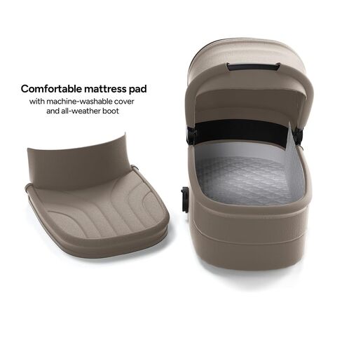 mompush Vira Bassinet for Newborns, UPF 50+ Extendable Canopy, Breathable Mattress with Machine-Washable Cover, All-Weather Protection, Carry Handle in Kuwait