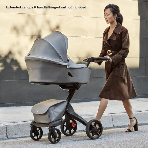 Stokke Xplory X Carry Cot, Ruby Red - Detachable Cot for Xplory X Stroller - Soft Interior Lining & Breathable Mattress - with Removable Wind Cover & Two Easy-Access Pockets in Kuwait