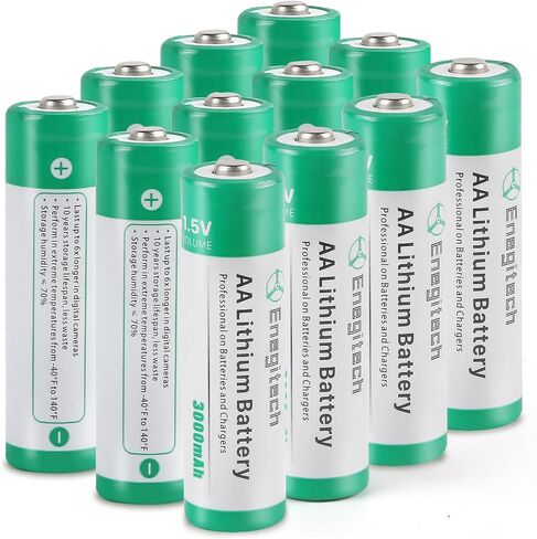 Enegitech AA Lithium Battery, Double A Lithium Battery 1.5V for Blink Outdoor Camera, Smart Lock, Trail Camera, Flashlight Non-Rechargeable (AA 8 Pack) in Saudi Arabia
