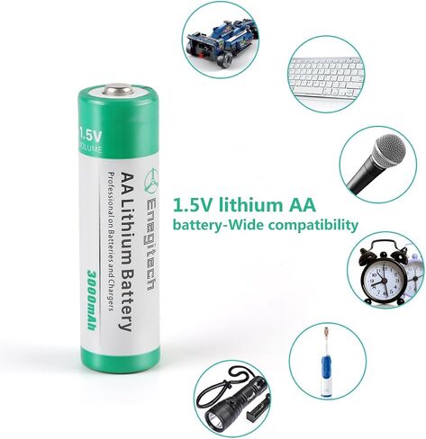 Enegitech AA Lithium Battery, Double A Lithium Battery 1.5V for Blink Outdoor Camera, Smart Lock, Trail Camera, Flashlight Non-Rechargeable (AA 8 Pack) in Saudi Arabia