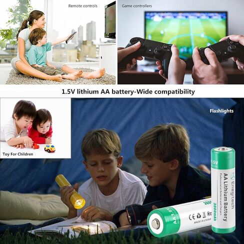 Enegitech AA Lithium Battery, Double A Lithium Battery 1.5V for Blink Outdoor Camera, Smart Lock, Trail Camera, Flashlight Non-Rechargeable (AA 8 Pack) in Saudi Arabia