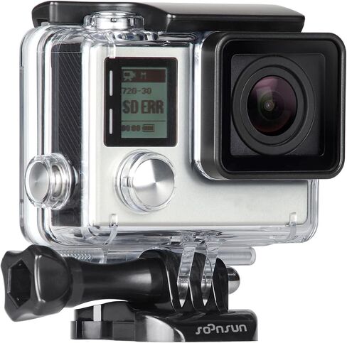 SOONSUN Standard Protective Waterproof Dive Housing Case for GoPro Hero 3/3+/4 Black Silver Camera - 40 Meters (131 Feet) Underwater Photography in Kuwait