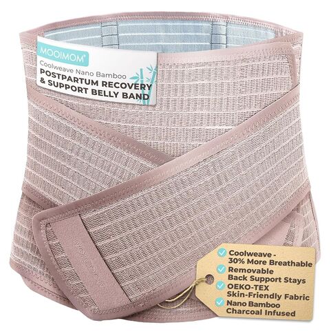 Postpartum Belly Band, Breathable Abdominal Binder for C-Section Recovery, Adjustable Belly Wrap with Lower Back Support, Post Surgery Belly Binder & Postpartum Belt for Women After Birth in Kuwait