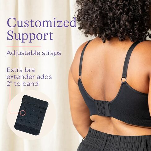Lansinoh Kindred Bravely Nursing Bra for Breastfeeding, Comfortable & Supportive, Sizes Fit from 28B - 44I in Kuwait
