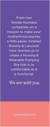 Lansinoh Kindred Bravely Nursing Bra for Breastfeeding, Comfortable & Supportive, Sizes Fit from 28B - 44I in Kuwait