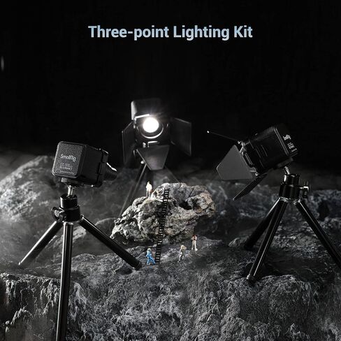 SmallRig RM01 Mini LED Video Light (3 Pack), Waterproof Portable Lighting Kit with Gels, Barndoor, Diffuser, Dimmable Fill Light 5600K CRI95, Lume Cube Camera Light for Stop Motion, Macro Photography in Saudi Arabia