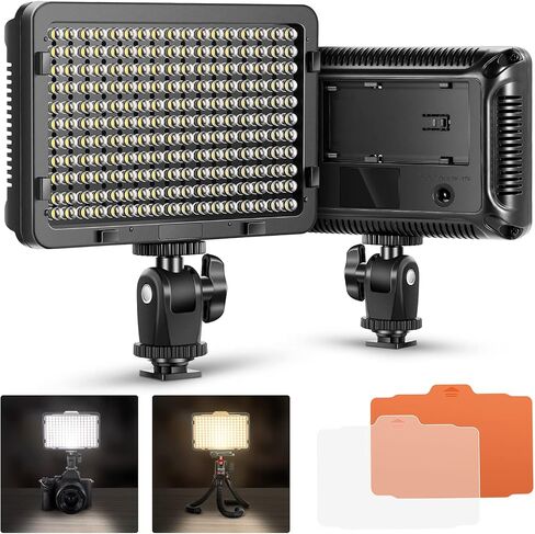 NEEWER RGB Video Light with 4000mAh NP-F750 Replacement Battery, APP Control 360° Full Color LED Camera Key Lighting CRI95+ Dimmable for Studio DSLR Camcorder Photography Recording Streaming, RGB176 in Kuwait