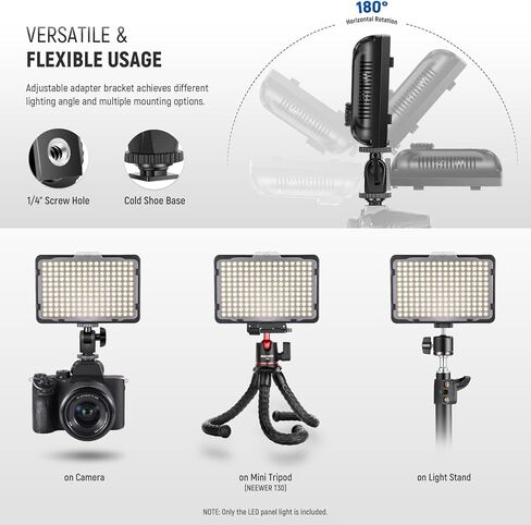 NEEWER RGB Video Light with 4000mAh NP-F750 Replacement Battery, APP Control 360° Full Color LED Camera Key Lighting CRI95+ Dimmable for Studio DSLR Camcorder Photography Recording Streaming, RGB176 in Saudi Arabia