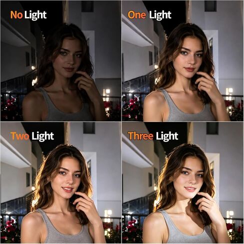 yAyusi 3Pcs Magnetic Selfie Fill Light for DJI Osmo Pocket 3/4 & Xtra Muse Accessories, 500mAh Rechargeable Mini LED Fill Light with 2 Brightness & 3 Color Modes for Selfie Vlog Recording in Kuwait