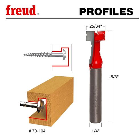 Freud 70-104: 25/64" (Dia.) Key Hole Bit, Perma-shield Coating Red in Kuwait