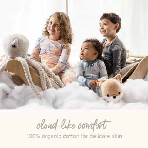 Burt's Bees Baby Unisex Bodysuits, Short Sleeve Organic Sleepwear, 5-Pack | Essential baby bodysuit pack featuring an easy-on and off lap-shoulder neck design for stress-free daily outfitting in Kuwait