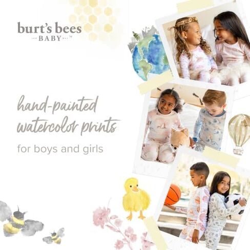 Burt's Bees Baby Unisex Bodysuits, Short Sleeve Organic Sleepwear, 5-Pack | Essential baby bodysuit pack featuring an easy-on and off lap-shoulder neck design for stress-free daily outfitting in Kuwait