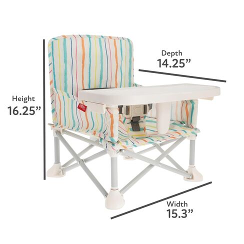 Nuby Easy Go Pop Up Foldable Booster Seat | Stripes in Kuwait