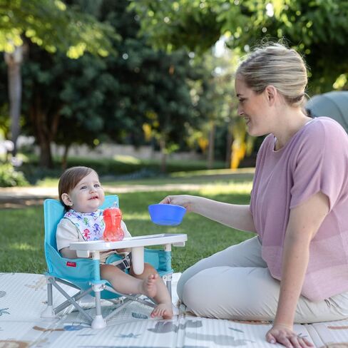 Nuby Easy Go Pop Up Foldable Booster Seat | Stripes in Kuwait
