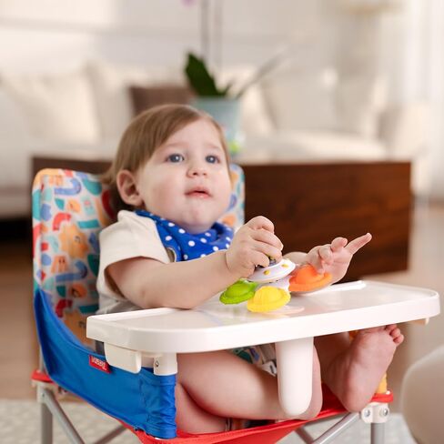 Nuby Easy Go Pop Up Foldable Booster Seat | Stripes in Kuwait