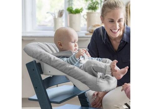 Tripp Trapp Newborn Set, Grey - Convert The Tripp Trapp Chair into Infant Seat for Newborns Up to 20 lbs - Cozy, Safe & Simple to Use - Compatible with Chairs After May 2003 in Kuwait