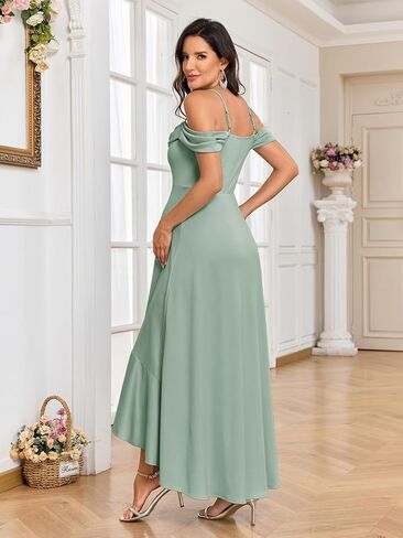 AISWI Off The Shoulder Maternity Dress Ruched A-Line Elegant Pregnancy Maxi Gown for Baby Shower Photoshoot Wedding Guest in Kuwait