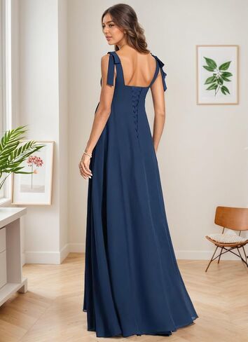 Chiffon Maternity Dress for Photoshoot A-Line Square Neck | Baby Shower Dress Spaghetti Straps Ruched Maternity Wedding Guest Dress in Kuwait