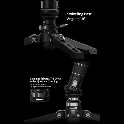 YC Onion Pineta Pro Carbon Fiber Monopod with Pedal Base, Light Stand Lightweight Travel Monopod with Quick Release Plate for Sony Canon Nikon DSLR Cameras, Gimbal and etc Max Load 11lb/5Kg in Kuwait
