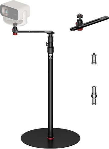 IFOOTAGE RB-A400-PE Projector Round Base Monopod Stand, 79.4" Adjustable Floor Stand with Projector Bracket & Ball Head, 15.7" Round Base, 22 lb Load Capacity, 1/4" & 3/8" Mount for Light, Camera in Kuwait